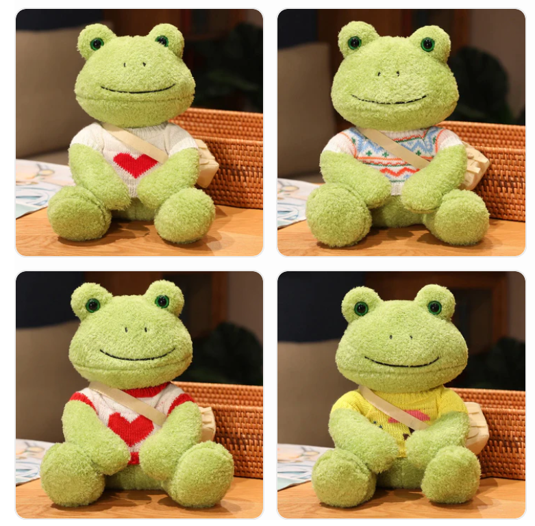 Cute Frog  With Dress Up Plush Toys 25cm - 14 Styles