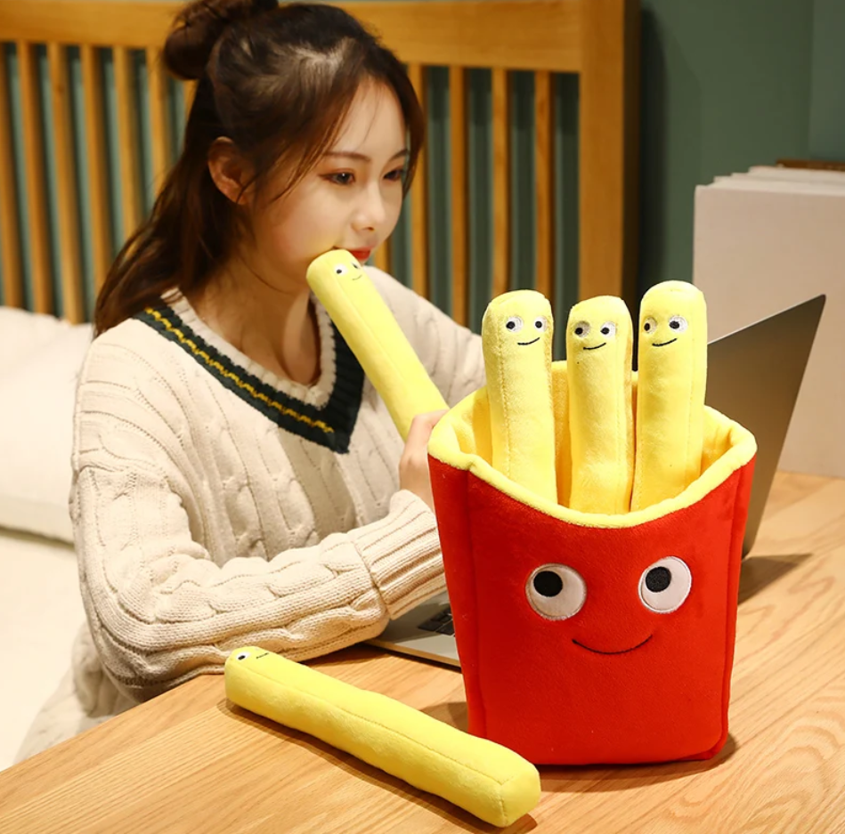 Cute Food (French Fries 5 Sticks/Pizza) Plush Toys 30/40/50cm