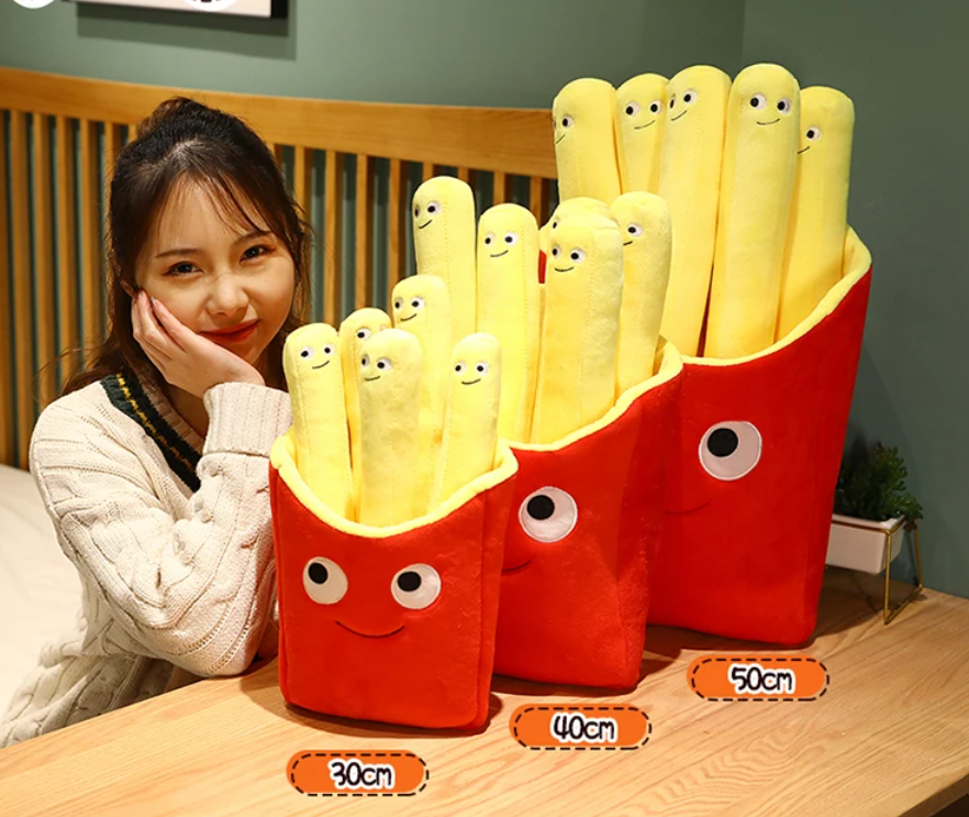 Cute Food (French Fries 5 Sticks/Pizza) Plush Toys 30/40/50cm