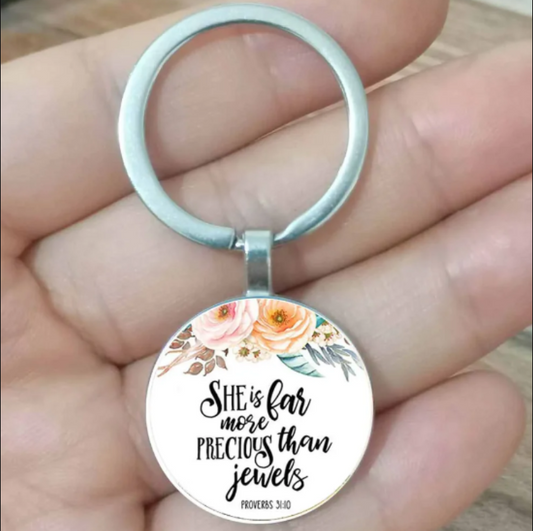 Keychain With The Bible Verse/Positive Message - 13 Styles