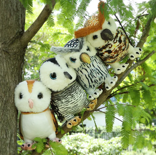 Cute Bird (Owl Lifelike) Plush Toys 20cm - 4 Styles