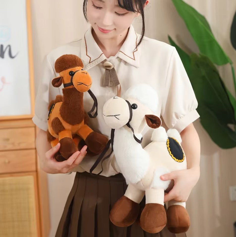  Cute Camel Plush Toys 30/40/50cm - Brown/White