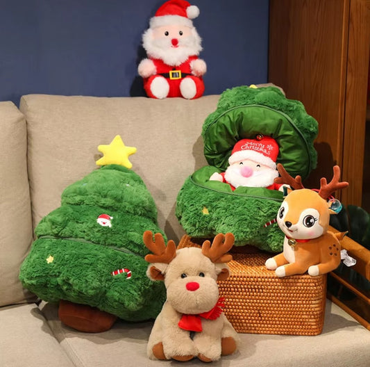 Christmas (Tree/Santa Claus/Reindeer) Plush Toys - 8 Styles