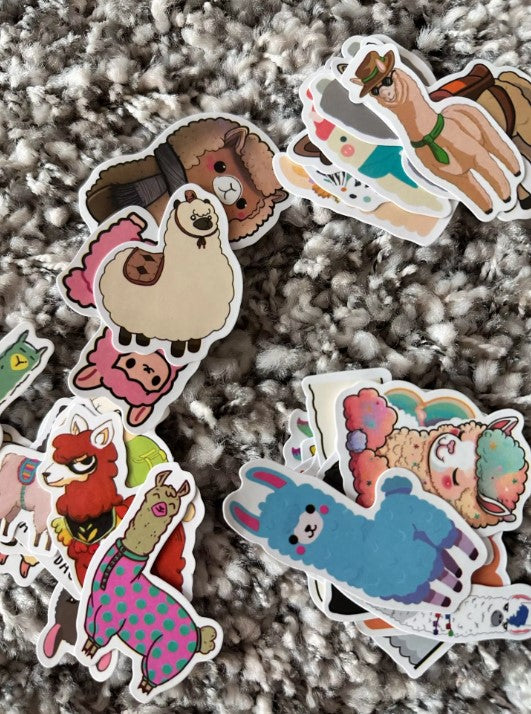 50 pcs Cute/Kawaii Alpaca Stickers