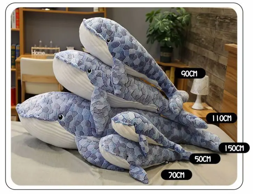 Cute Whale Plush Toys 50/70/90/110cm