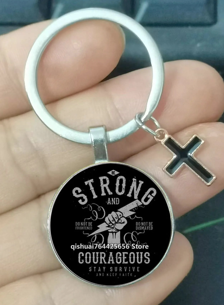 Keychain With The Bible Verse /Religious Message And The Cross  - 23  Styles