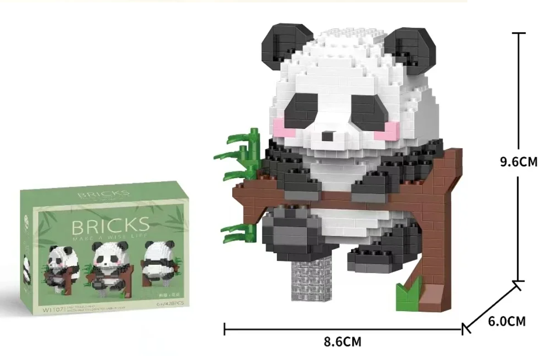 Cute Panda Mini Building Blocks - 12 Styles