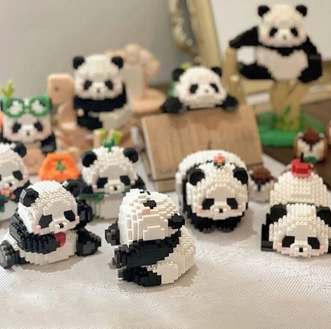 Cute Panda Mini Building Blocks - 12 Styles