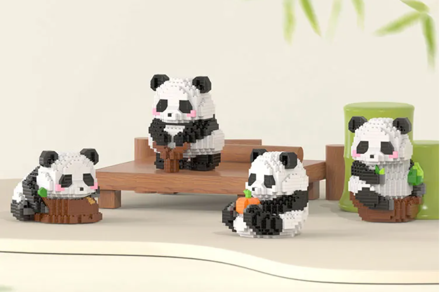 Cute Panda Mini Building Blocks - 12 Styles