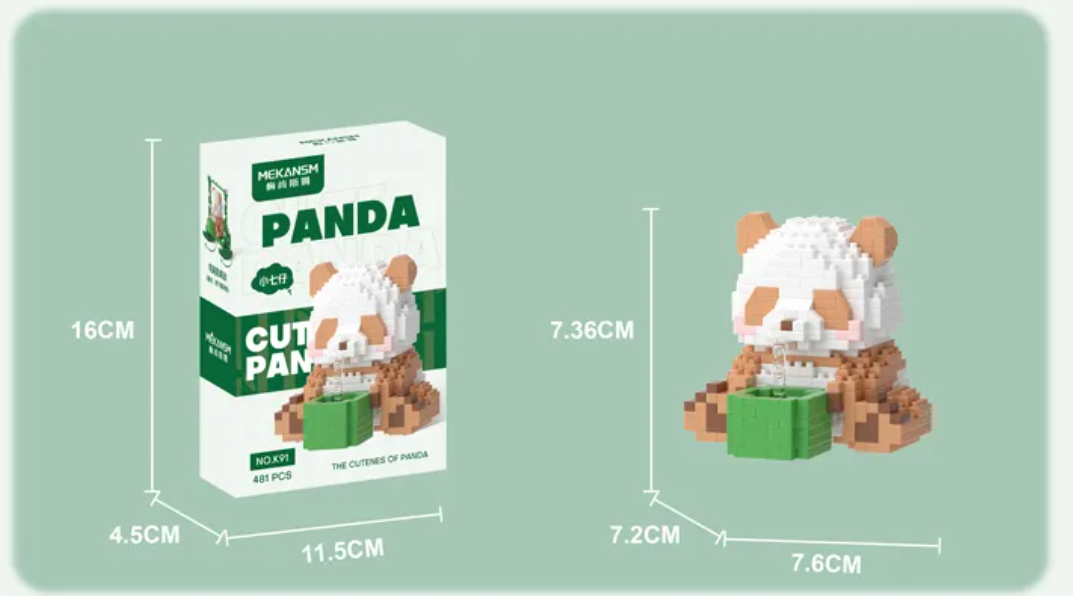 Cute Panda / Swing Mini Building Blocks - 5 Styles