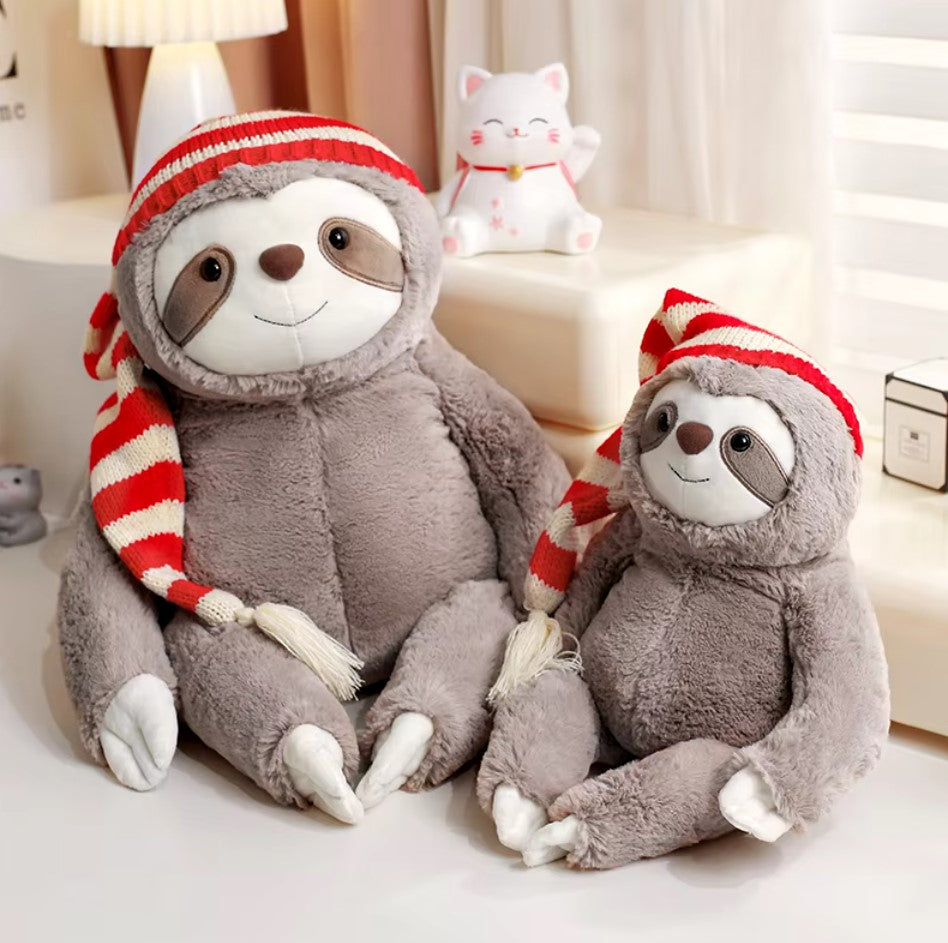 Cute Sloth WIth Hat Plush Toys 22/38/60/80cm