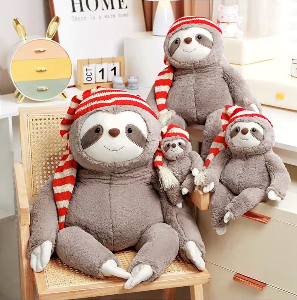 Cute Sloth WIth Hat Plush Toys 22/38/60/80cm