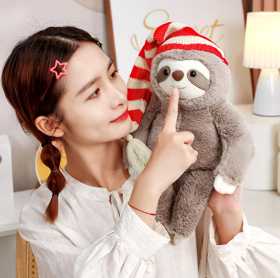 Cute Sloth WIth Hat Plush Toys 22/38/60/80cm