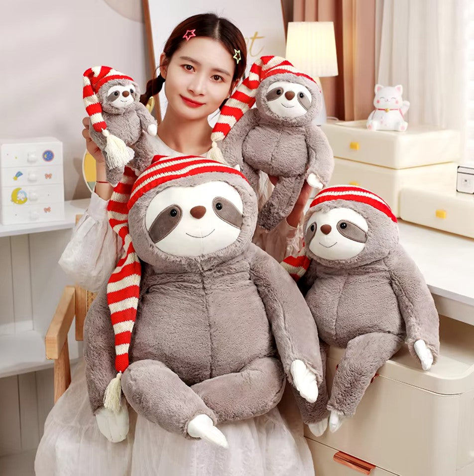 Cute Sloth WIth Hat Plush Toys 22/38/60/80cm