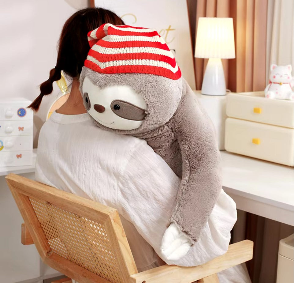 Cute Sloth WIth Hat Plush Toys 22/38/60/80cm