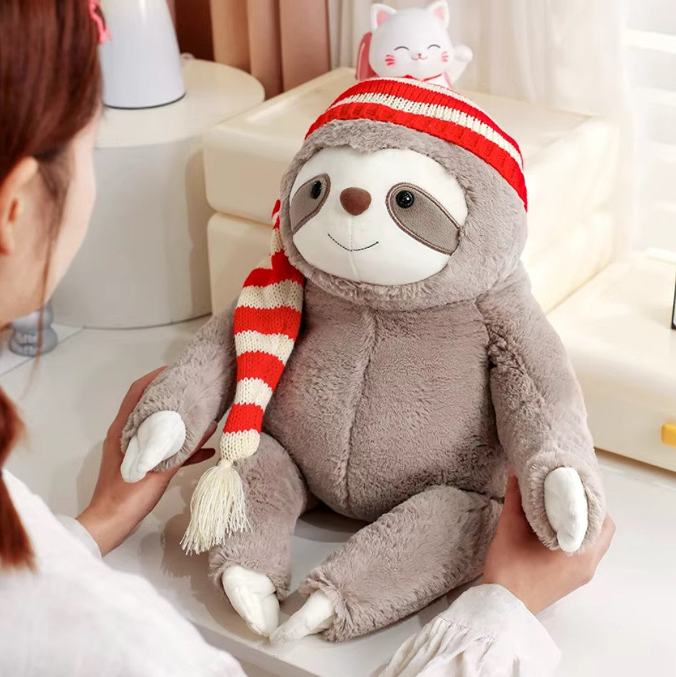 Cute Sloth WIth Hat Plush Toys 22/38/60/80cm