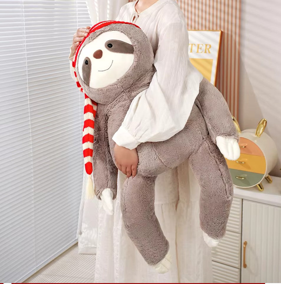 Cute Sloth WIth Hat Plush Toys 22/38/60/80cm