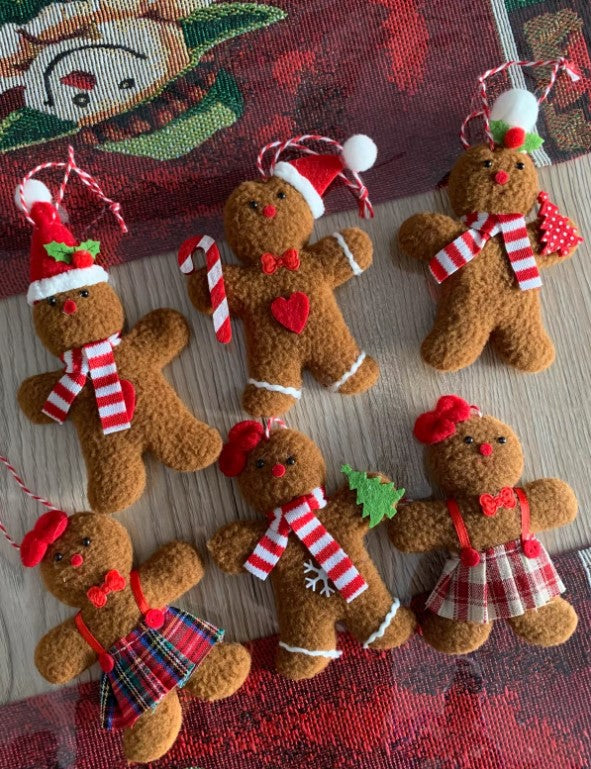 3pcs Set / Christmas (Gingerbread Man) Plush Toys  - 2 Styles