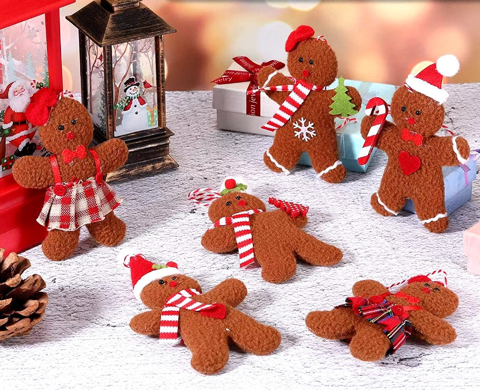 3pcs Set / Christmas (Gingerbread Man) Plush Toys  - 2 Styles