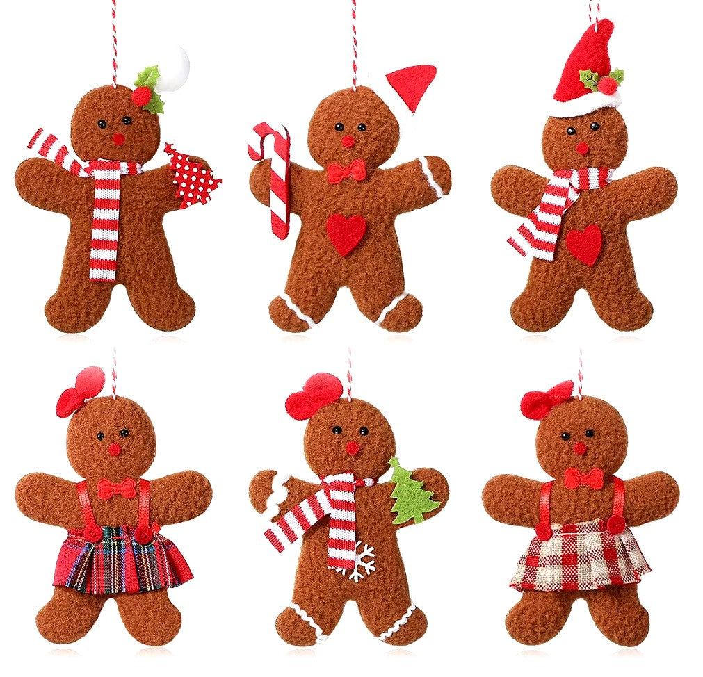 3pcs Set / Christmas (Gingerbread Man) Plush Toys  - 2 Styles