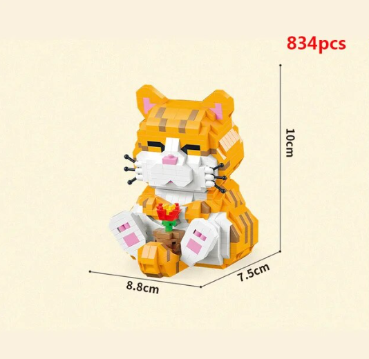 Cute Cat Mini Building Blocks 10cm