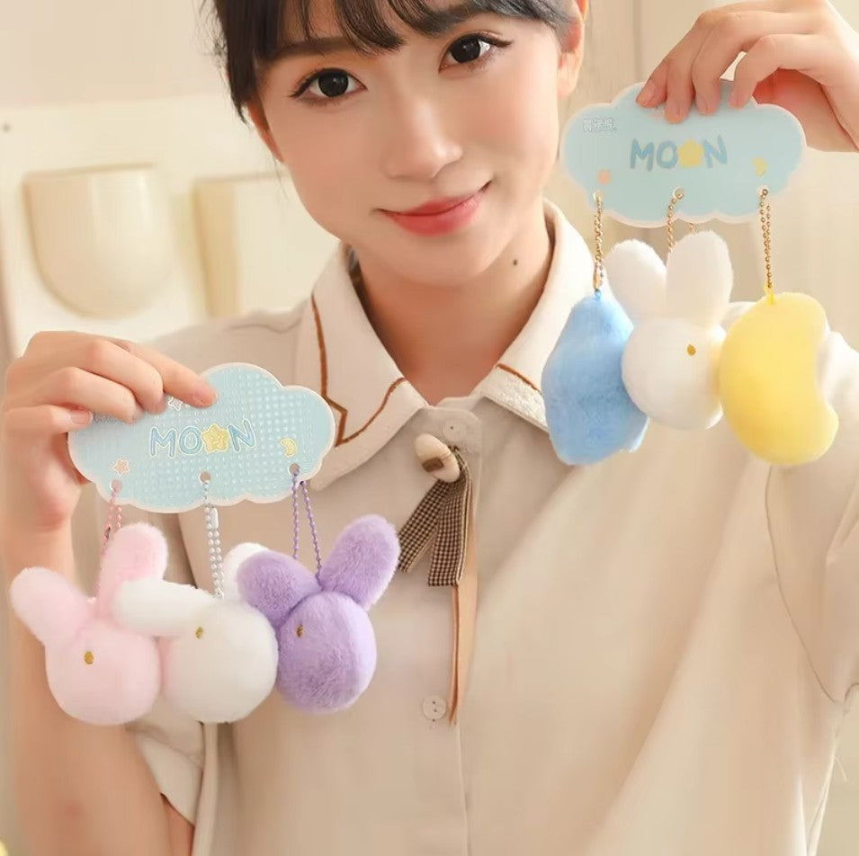 Sky Series (Cloud/Moon/Star/Rabbit) Plush Keychains and Toys - 10 Styles