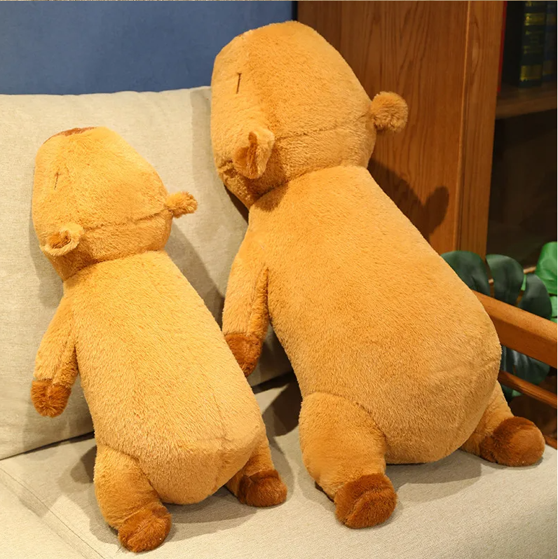 Cute Lying Capybara Plush Pillow Toys 60/80cm