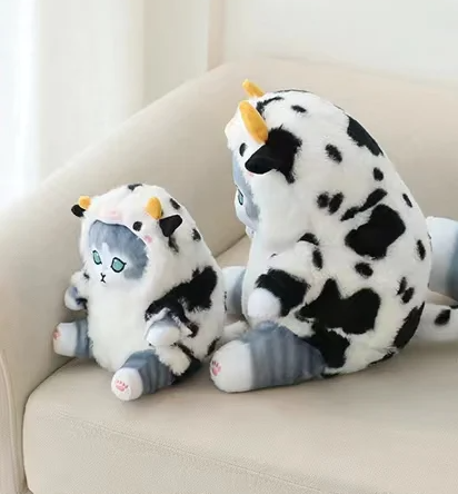 Mofusand Cat With Animal(Cow) Dress Up Plush Toys 20/30cm