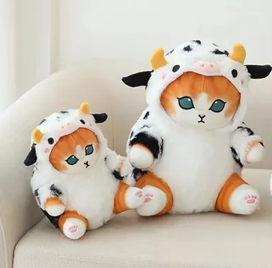 Mofusand Cat With Animal(Cow) Dress Up Plush Toys 20/30cm