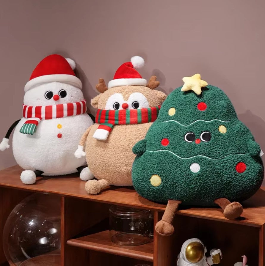 Christmas Chubby (Tree/Snowman/Santa Claus/Reindeer) Plush Toys 40cm - 4 Styles