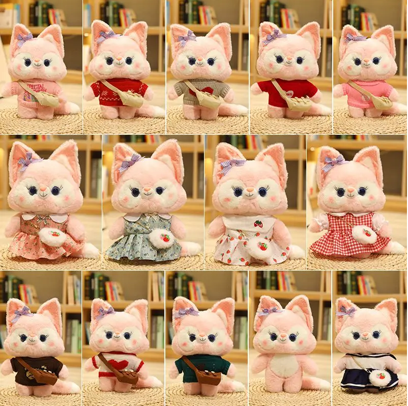 Cute Pink Fox (Dress Up) Plush Toys 30cm - 14 Styles