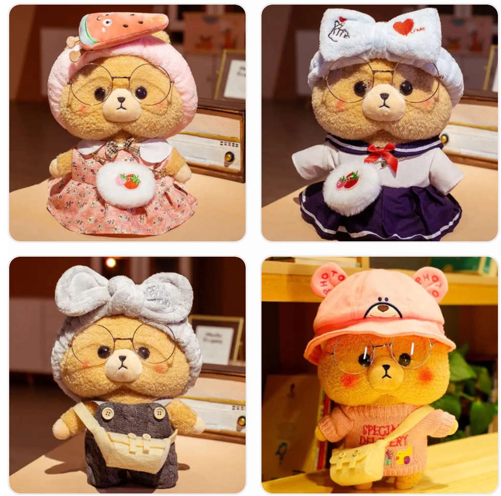 Cute Brown Teddy Bear (Dress Up) Plush Toys 30cm - 27 Styles