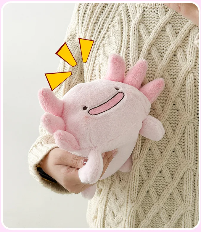 Cute Axolotl Plush Keychains 10cm Or Plush Toys 20/30cm - Yellow/Purple/Blue/Pink