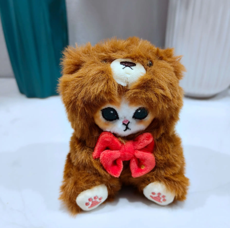 Mofusand Cat With Bear Dress Up Plush Toys 20cm / Plush Keychains 12cm - 2 styles