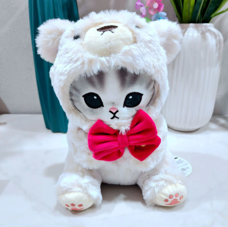 Mofusand Cat With Bear Dress Up Plush Toys 20cm / Plush Keychains 12cm - 2 styles