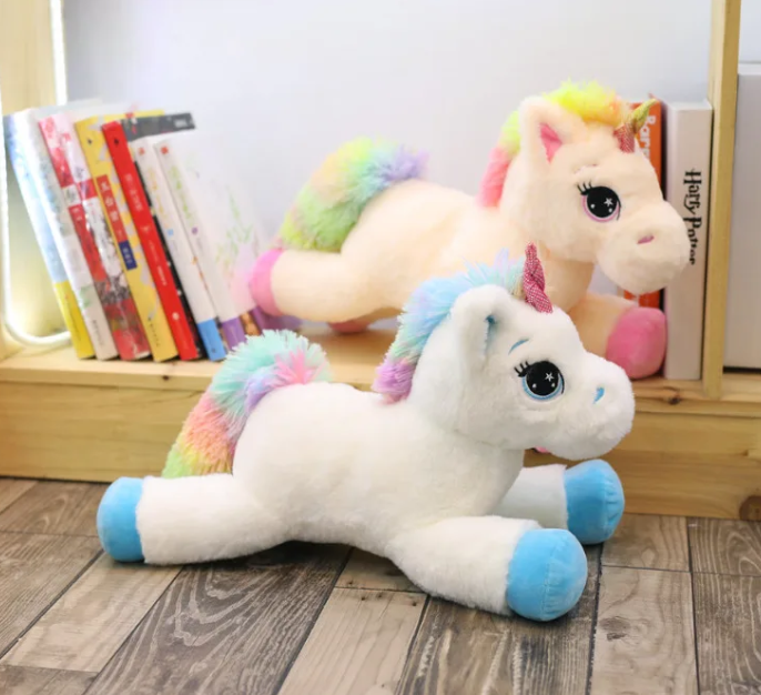 Unicorn (Colourful) Plush Toys 40/60/80cm - Blue/Pink