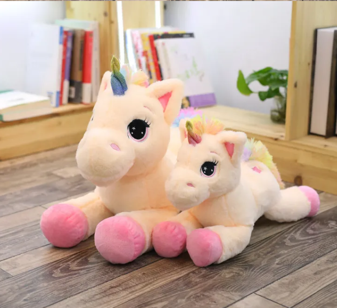 Unicorn (Colourful) Plush Toys 40/60/80cm - Blue/Pink