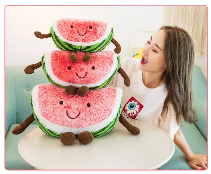 Cute Apple/Watermelon Plush Toys 30/45/55cm