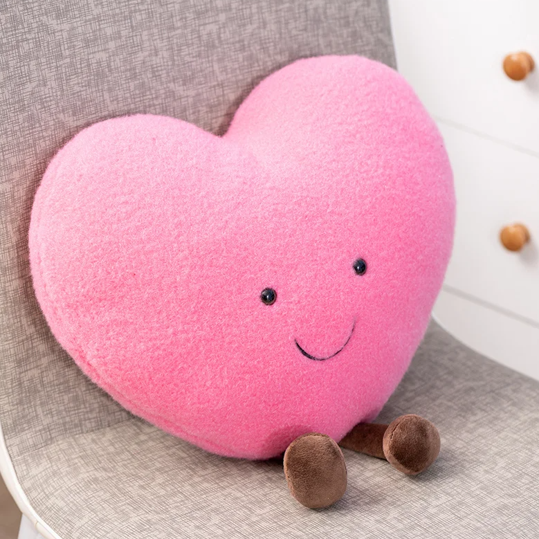 Cute Smiley Heart With/Without Wings Plush Toys -Red/Pink/Brown