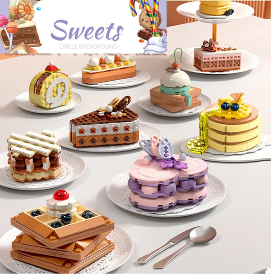 Cute Dessert(Cake/Waffle) Mini Building Blocks - 10 Styles