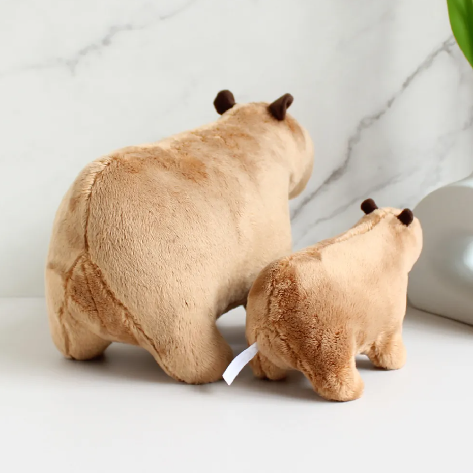 Cute Capybara Plush Toys 18/30cm - Grey/Blue/Pink/Brown