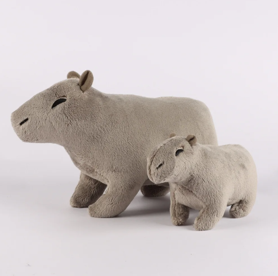 Cute Capybara Plush Toys 18/30cm - Grey/Blue/Pink/Brown