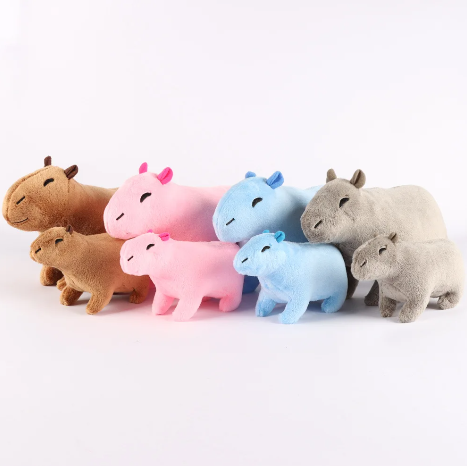 Cute Capybara Plush Toys 18/30cm - Grey/Blue/Pink/Brown