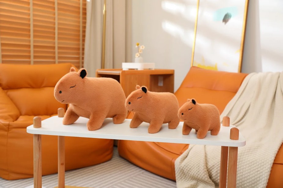 Cute Capybara Plush Toys 20/26/36cm -Dark Brown/Light Brown