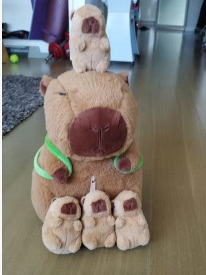 Capybara Mother With 4 Babies Plush Toys