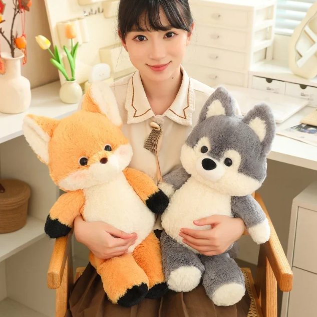 Cute Animal (Fox/Wolf) With/Without Clothes Plush Toys 50cm