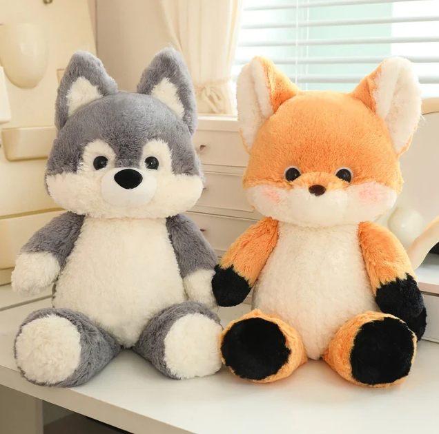 Cute Animal (Fox/Wolf) With/Without Clothes Plush Toys 50cm