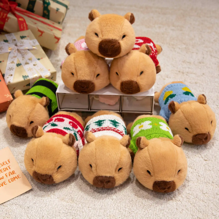 Cute Capybara With Sweater Plush Toys 36cm Or Wrist Rest Plush 20cm