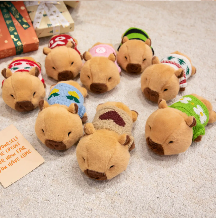 Cute Capybara With Sweater Plush Toys 36cm Or Wrist Rest Plush 20cm