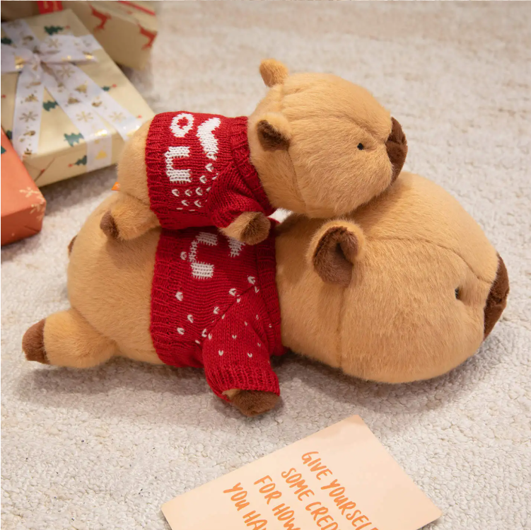 Cute Capybara With Sweater Plush Toys 36cm Or Wrist Rest Plush 20cm